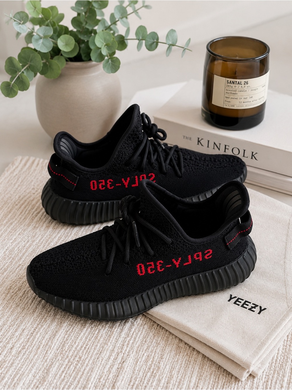 Adidas Yeezy Boost 350 V2 “Bred” Black Red SPLY-350 Sneakers – Size 7.5
